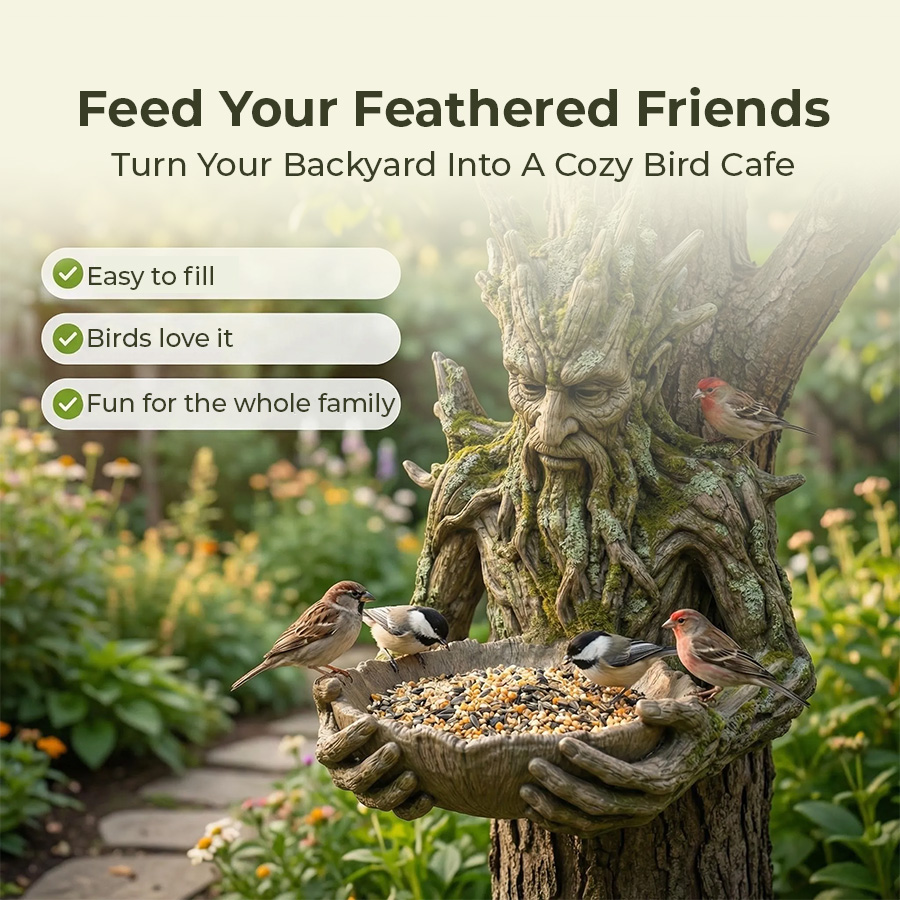 The Quiet Offering A Tree-Integrated Bird Feeding Sculpture