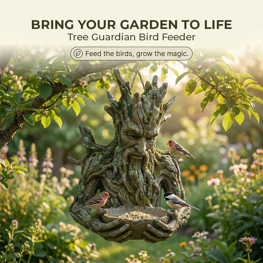 The Quiet Offering A Tree-Integrated Bird Feeding Sculpture