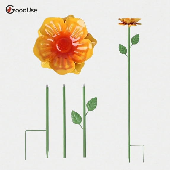 Flower Garden Stake Bird Feeder & Waterer