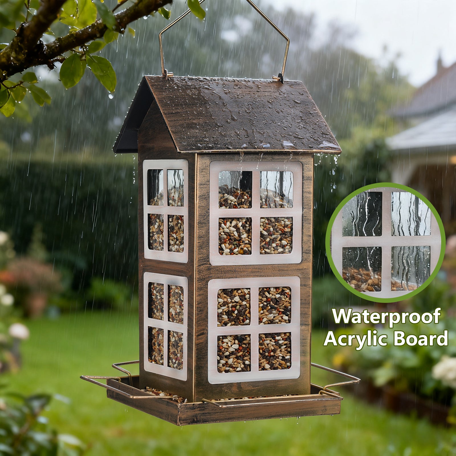 6lb Double-layered Metal Bird Feeder