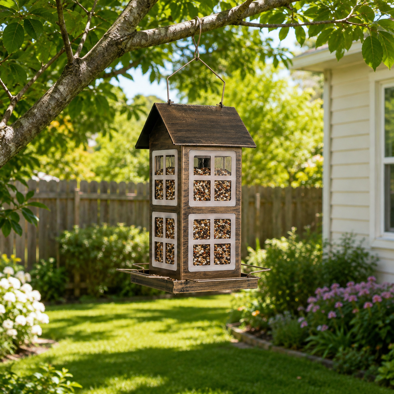 6lb Double-layered Metal Bird Feeder