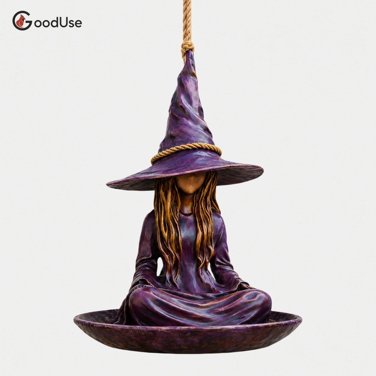 2026 Meditating Witch Garden Bird Feeder
