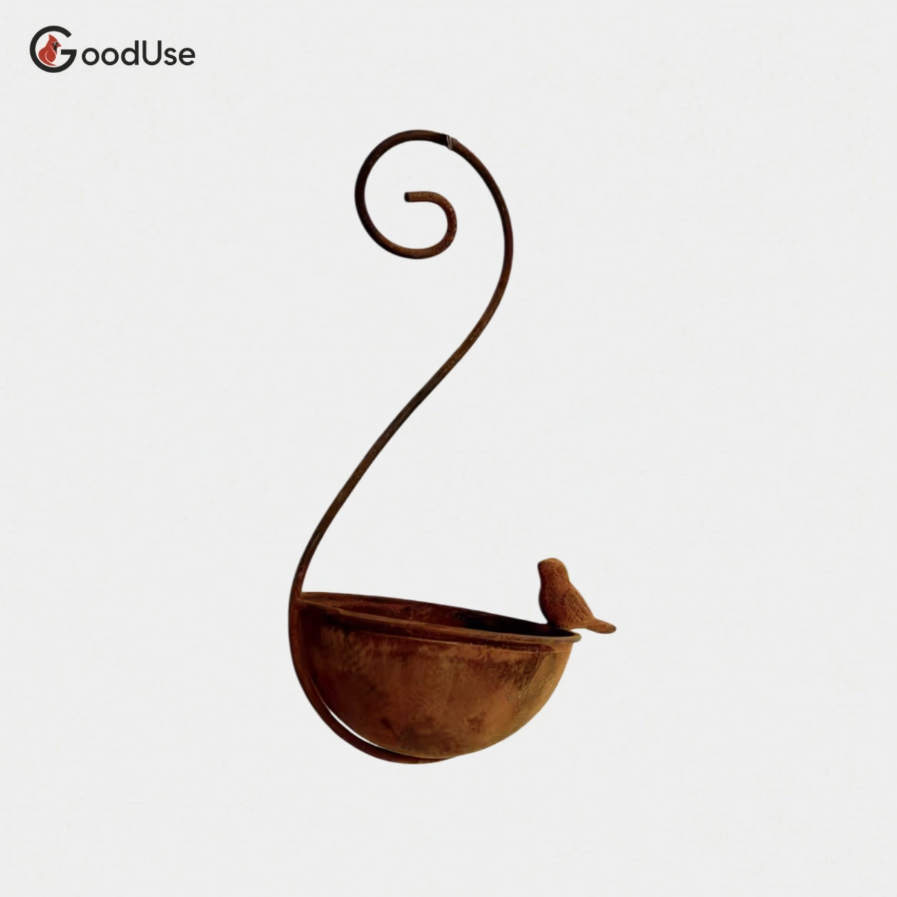 Vintage Curved Hanging Bird Feeder