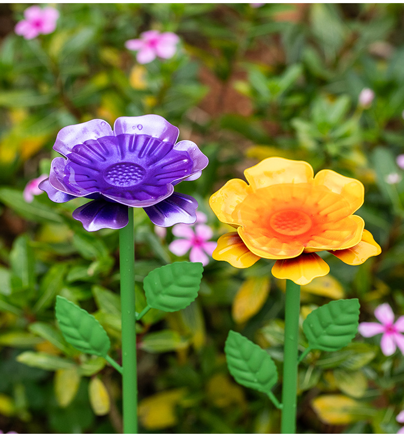 Flower Garden Stake Bird Feeder & Waterer