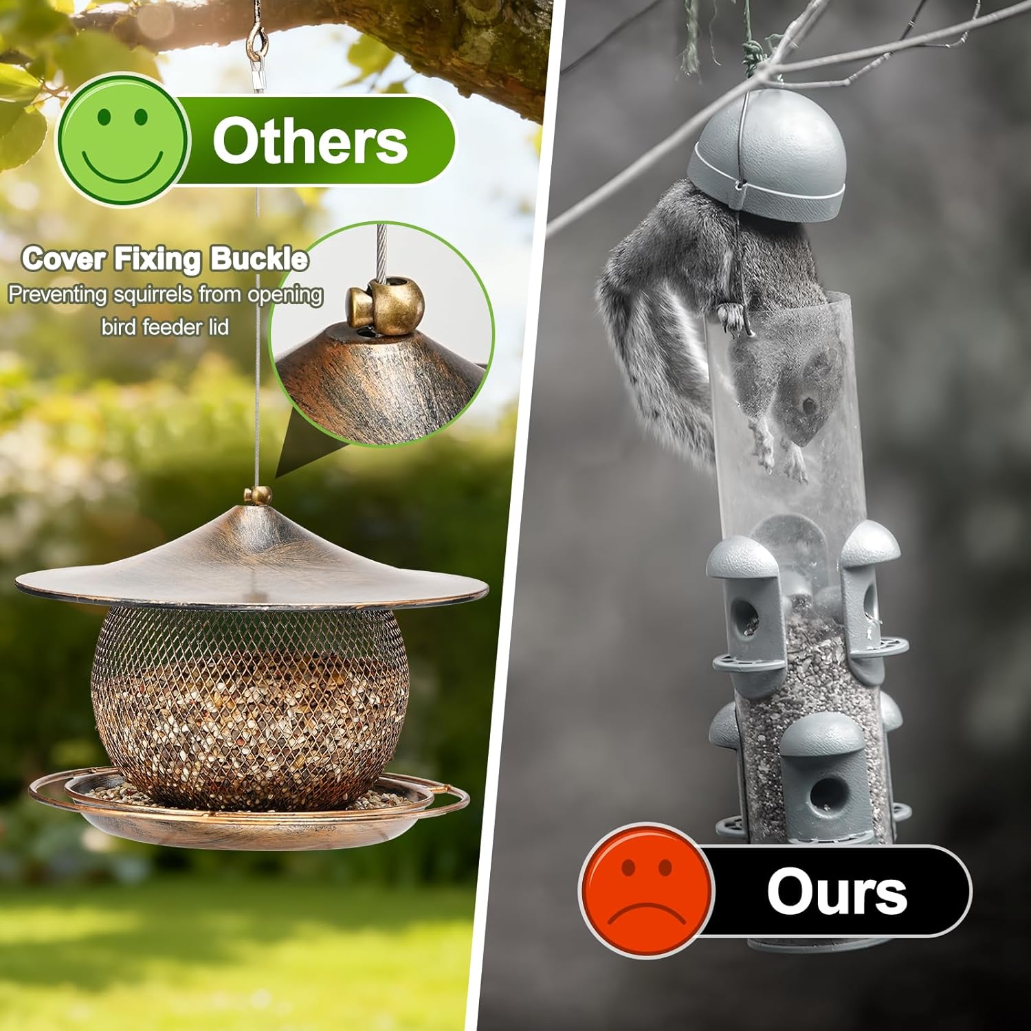 3lb Extra Large Roof Round Bird Feeder