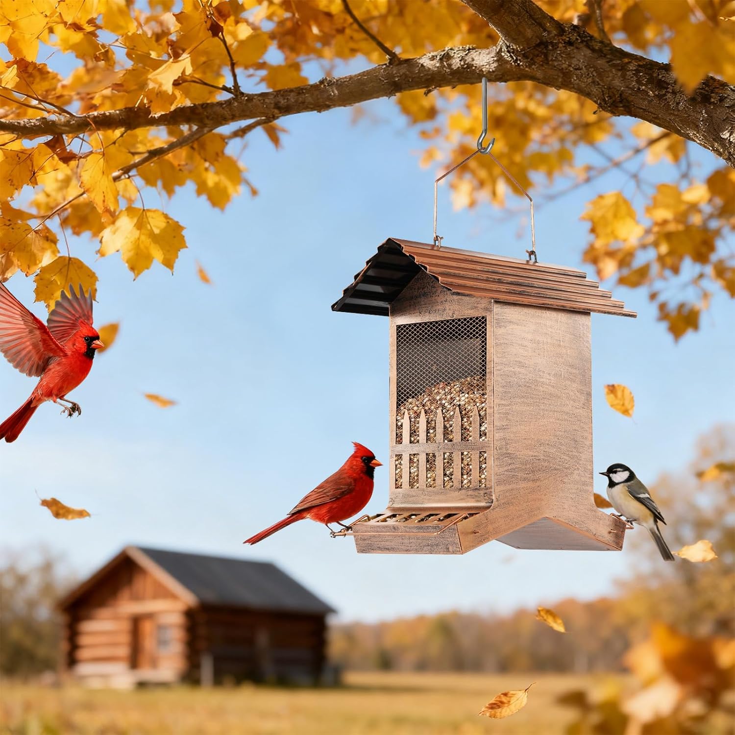 8lb. Double-Sided Eaves Bird Feeder