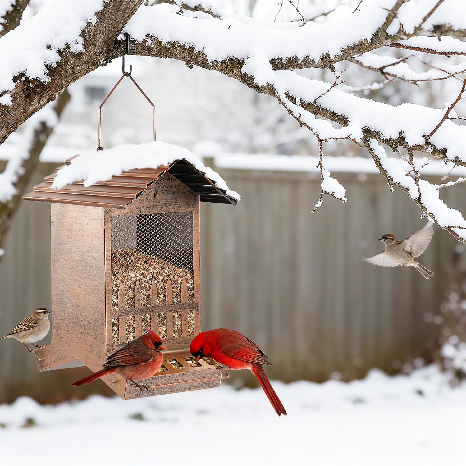 8lb. Double-Sided Eaves Bird Feeder
