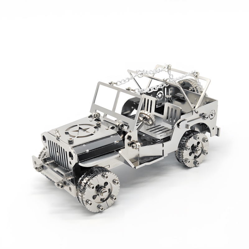 Cougar 6x6 MRAP Armored Vehicle Model Kit – 3D Metal DIY Assembly Toy, 304 Stainless Steel Building Puzzle for Adults