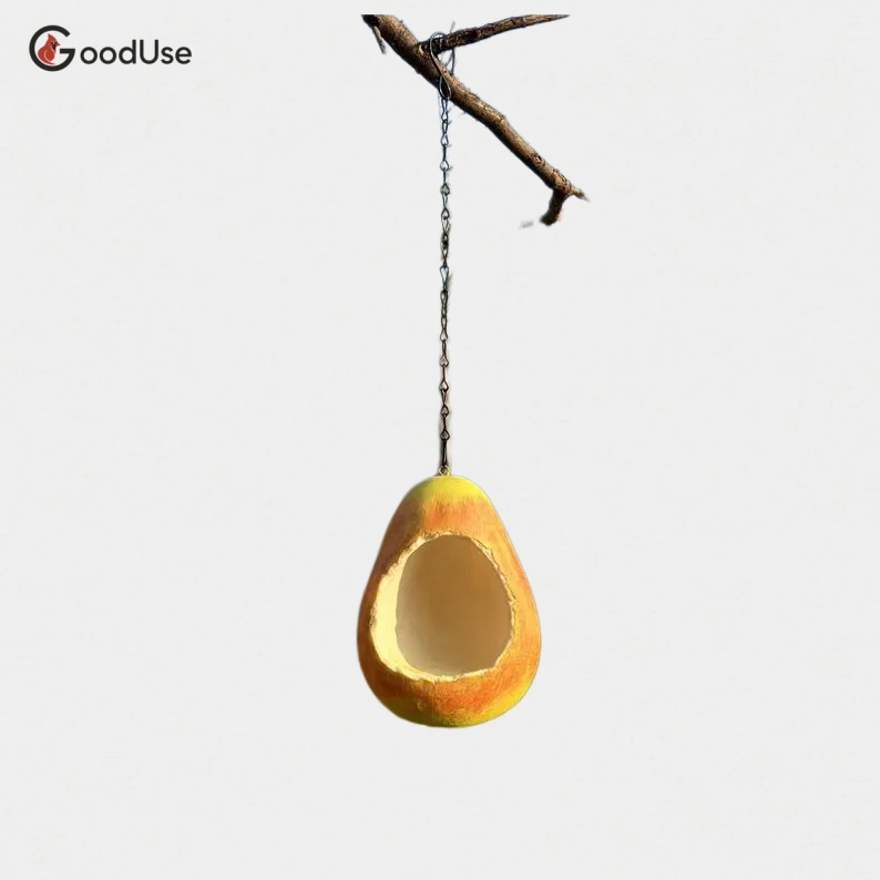 Pear-Shaped Hanging Resin Bird Feeder