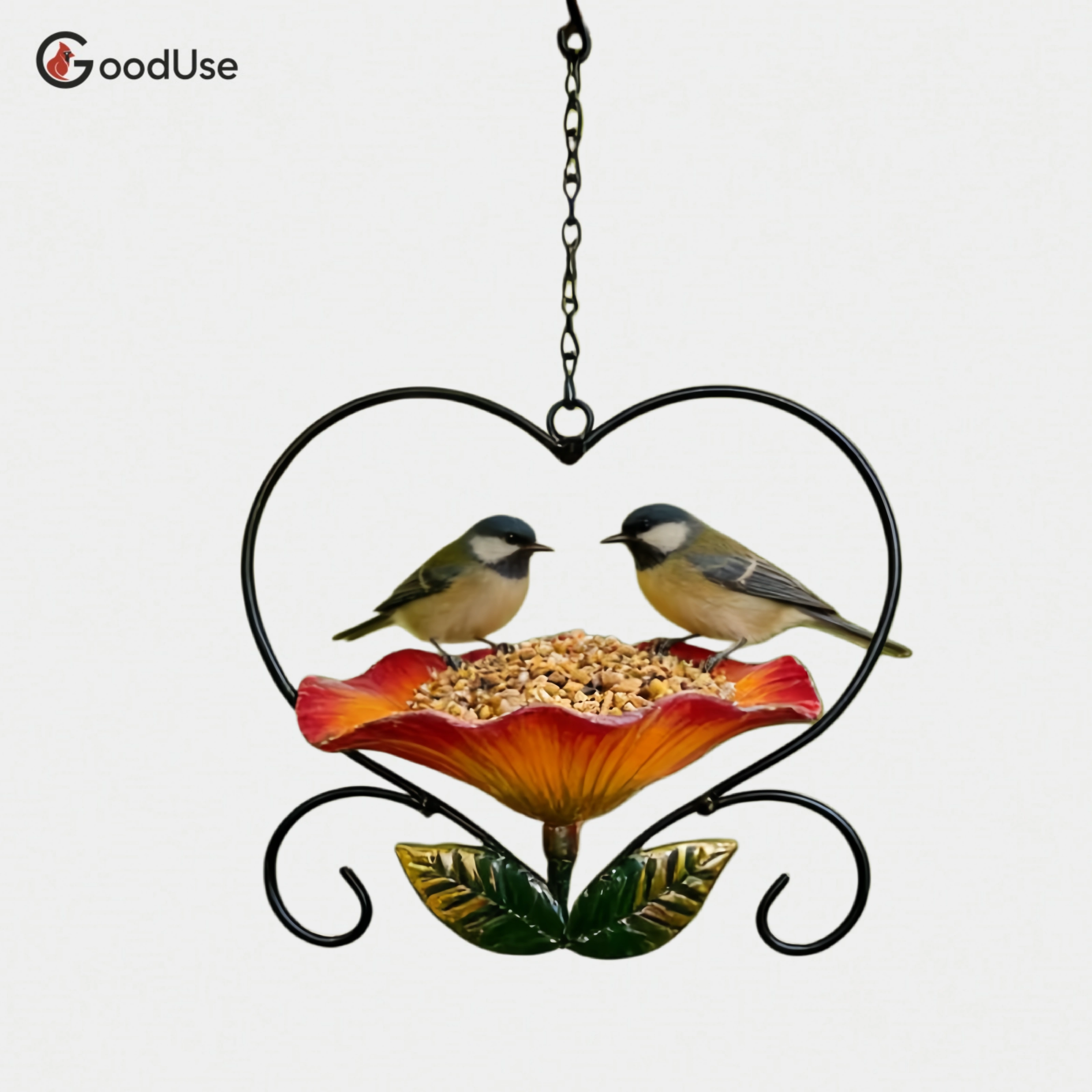 💖🐦 Heart-Shaped Bird Feeder – Floral, Hanging,Perfect for Backyard or Balcony  2🏡