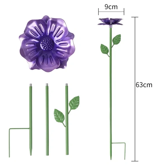 Flower Garden Stake Bird Feeder & Waterer