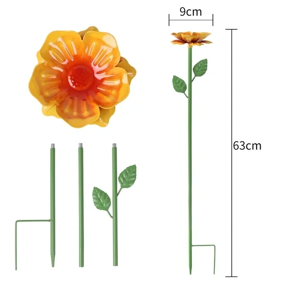 Flower Garden Stake Bird Feeder & Waterer