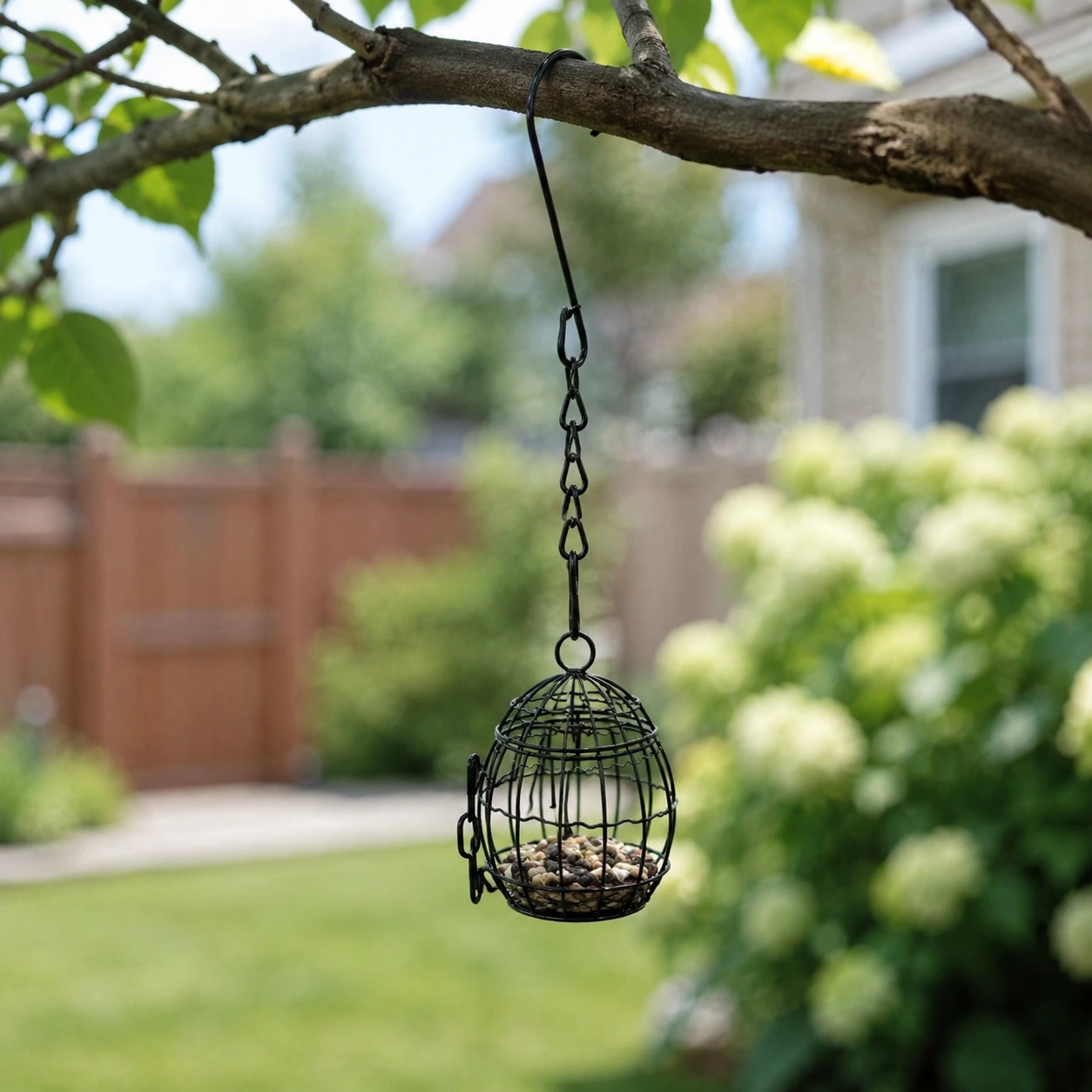 Mini Hanging Metal Cage Bird Feeder