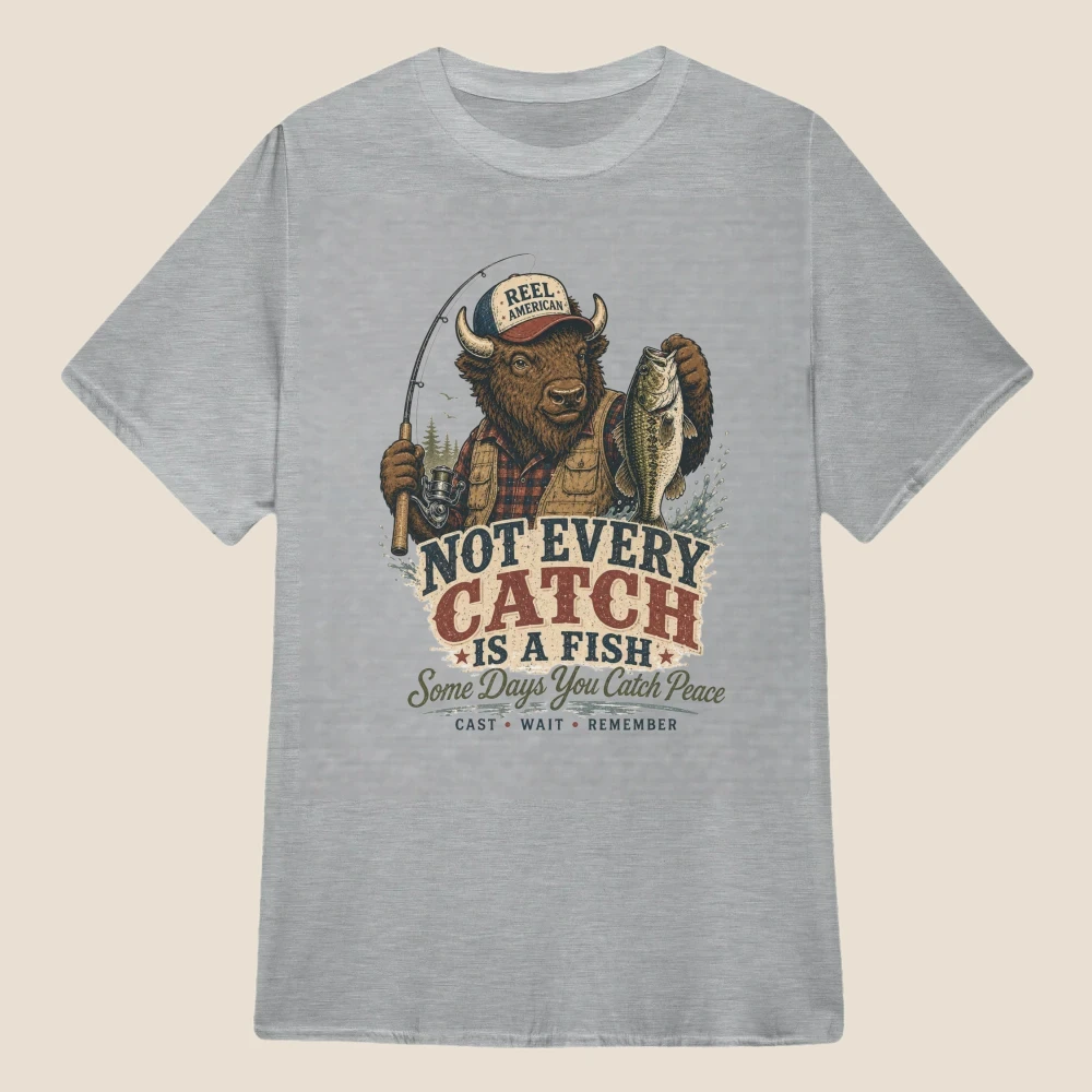 Not Every Catch Is a Fish Bison Fishing Vintage Graphic | Classic Unisex Tee