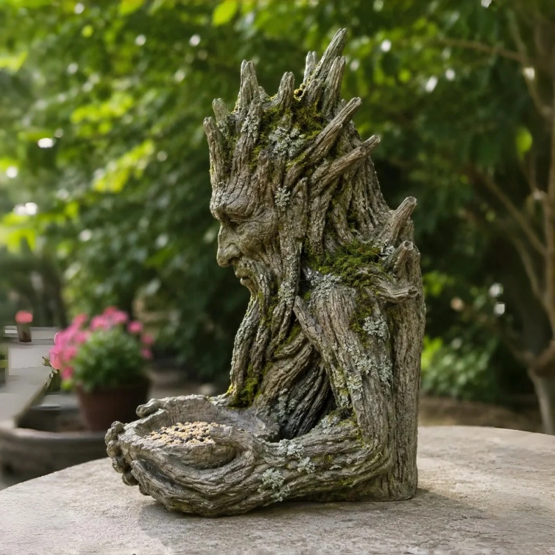 The Quiet Offering A Tree-Integrated Bird Feeding Sculpture
