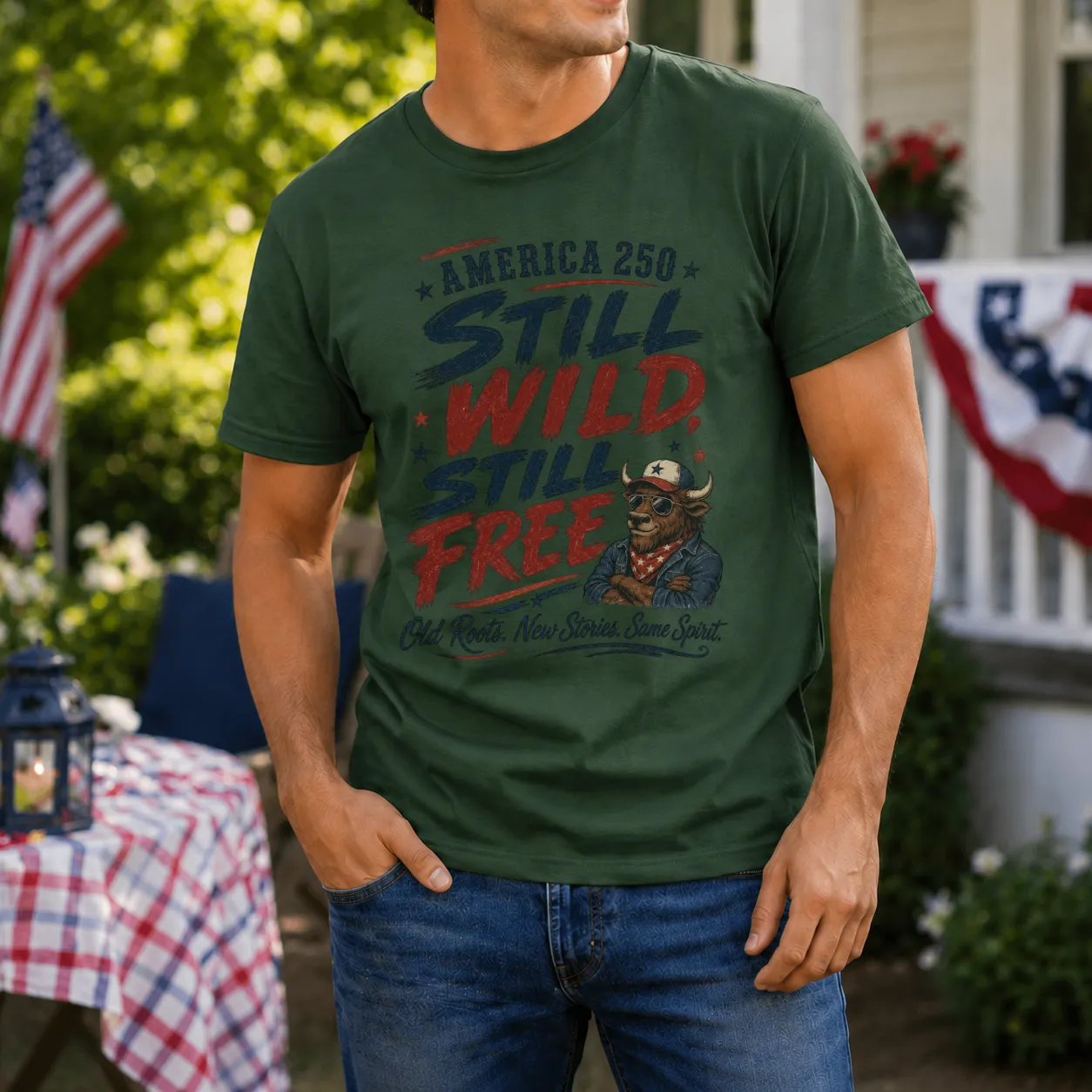 Still Wild Still Free Bison Graphic |Classic Unisex Tee