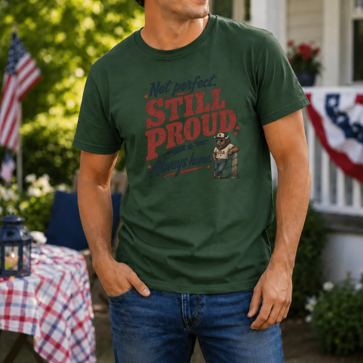 Still Proud Always Home Bison Graphic |Classic Unisex Tee