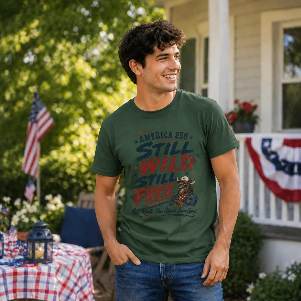 Still Wild Still Free Bison Graphic |Classic Unisex Tee