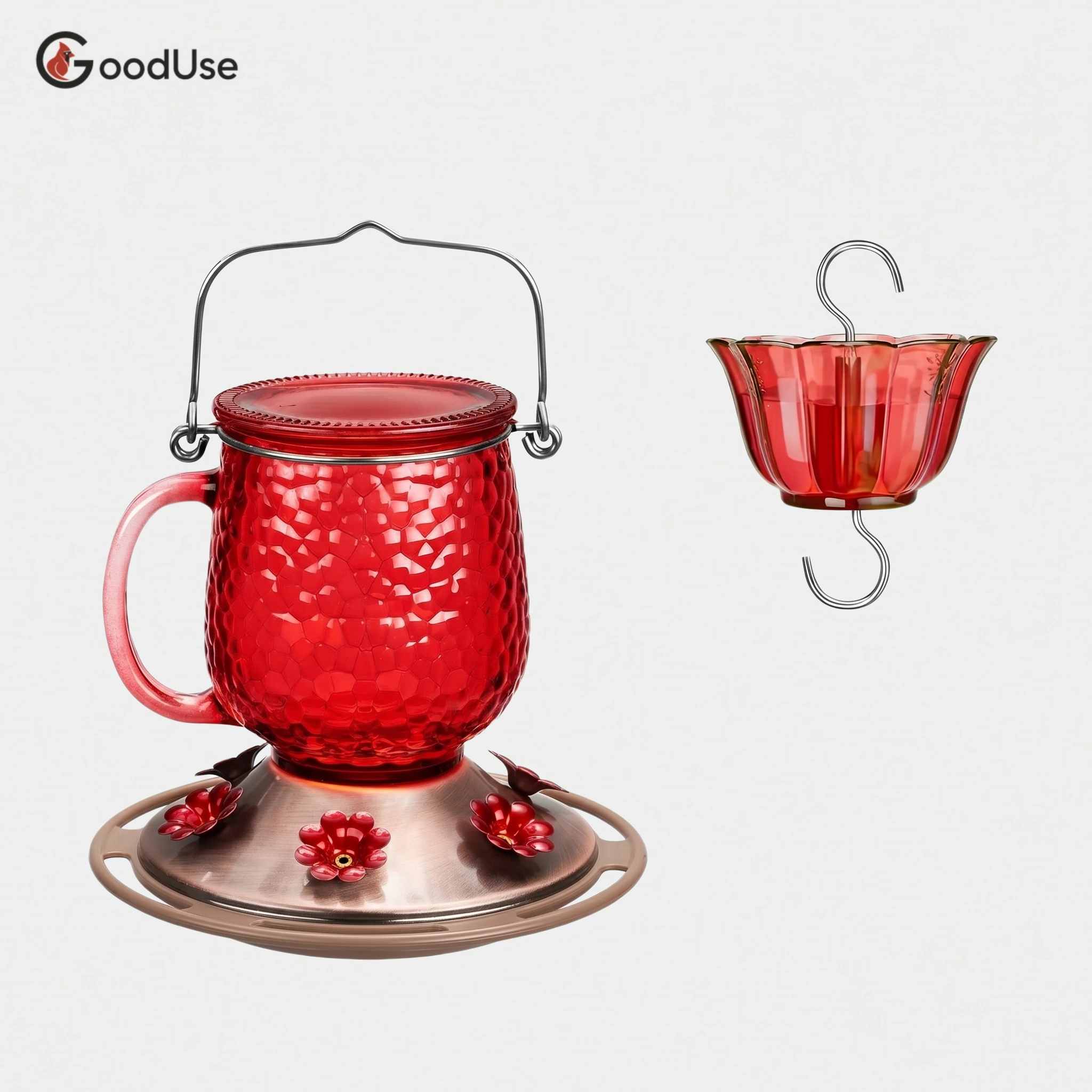 16oz Bee & Ant Proof Glass Hummingbird Feeders