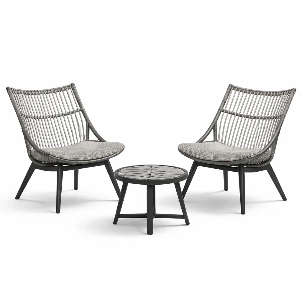 Ensemble de détente en aluminium et rotin-PURE DRE AMSP ACE