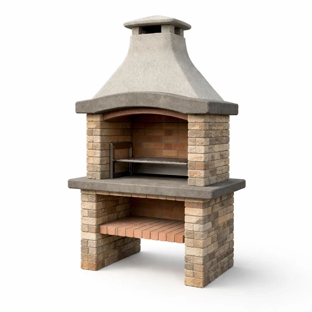 Barbecue extérieur en béton et brique-PURE DRE AMSP ACE