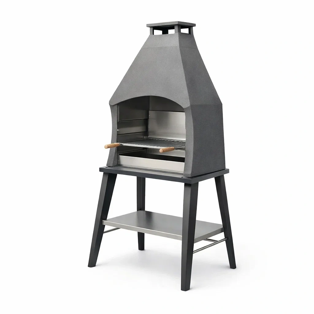 Barbecue extérieur en acier inoxydable et fonte noir-PURE DRE AMSP ACE