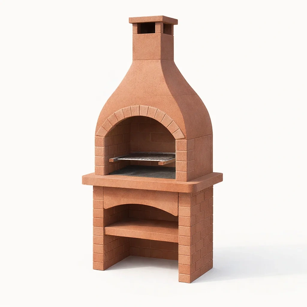 Barbecue en terre cuite avec grille en acier inoxydable-PURE DRE AMSP ACE