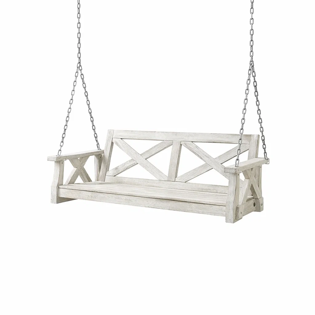 Balancelle de porche en bois de pin avec chaînes en acier-PURE DRE AMSP ACE