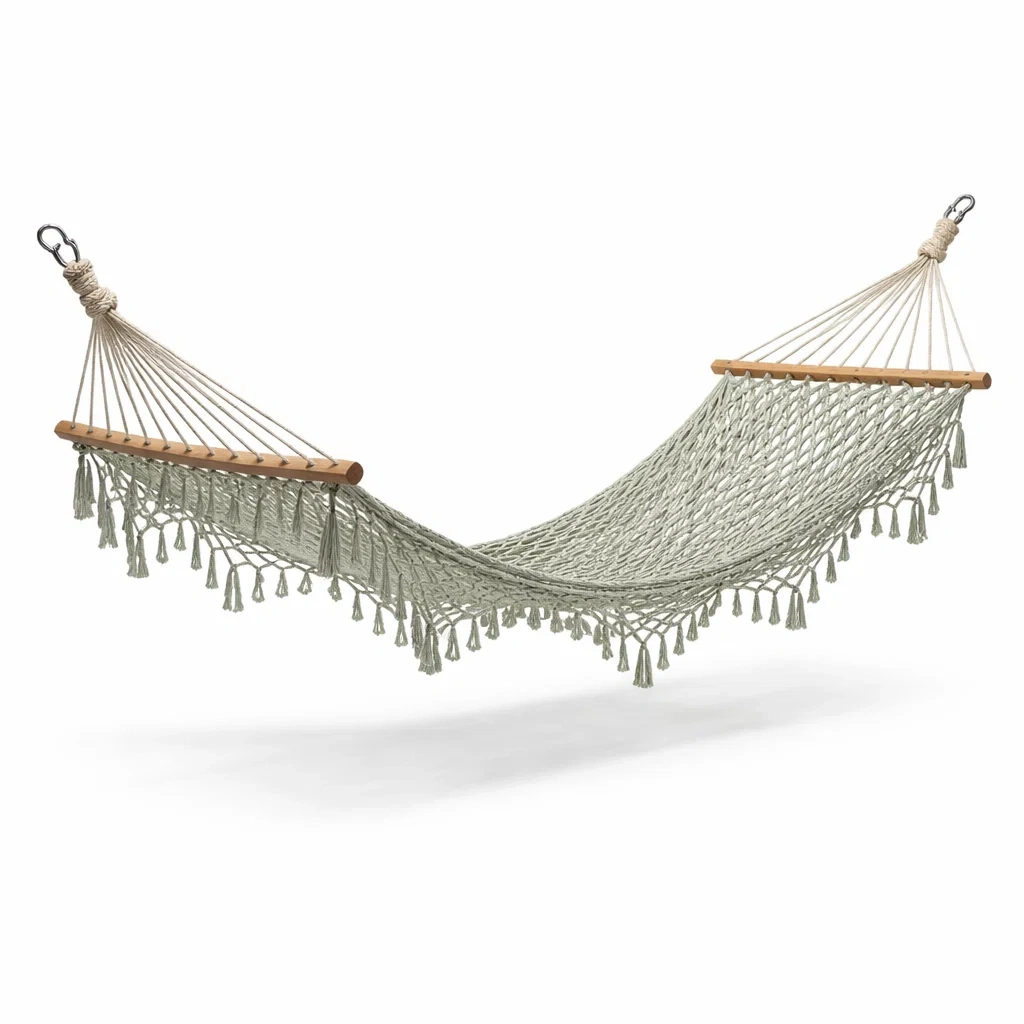 Hamac en corde de coton avec barres en bois-PURE DRE AMSP ACE