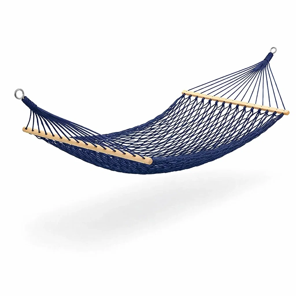 Hamac en polyéthylène bleu avec barres en bois-PURE DRE AMSP ACE