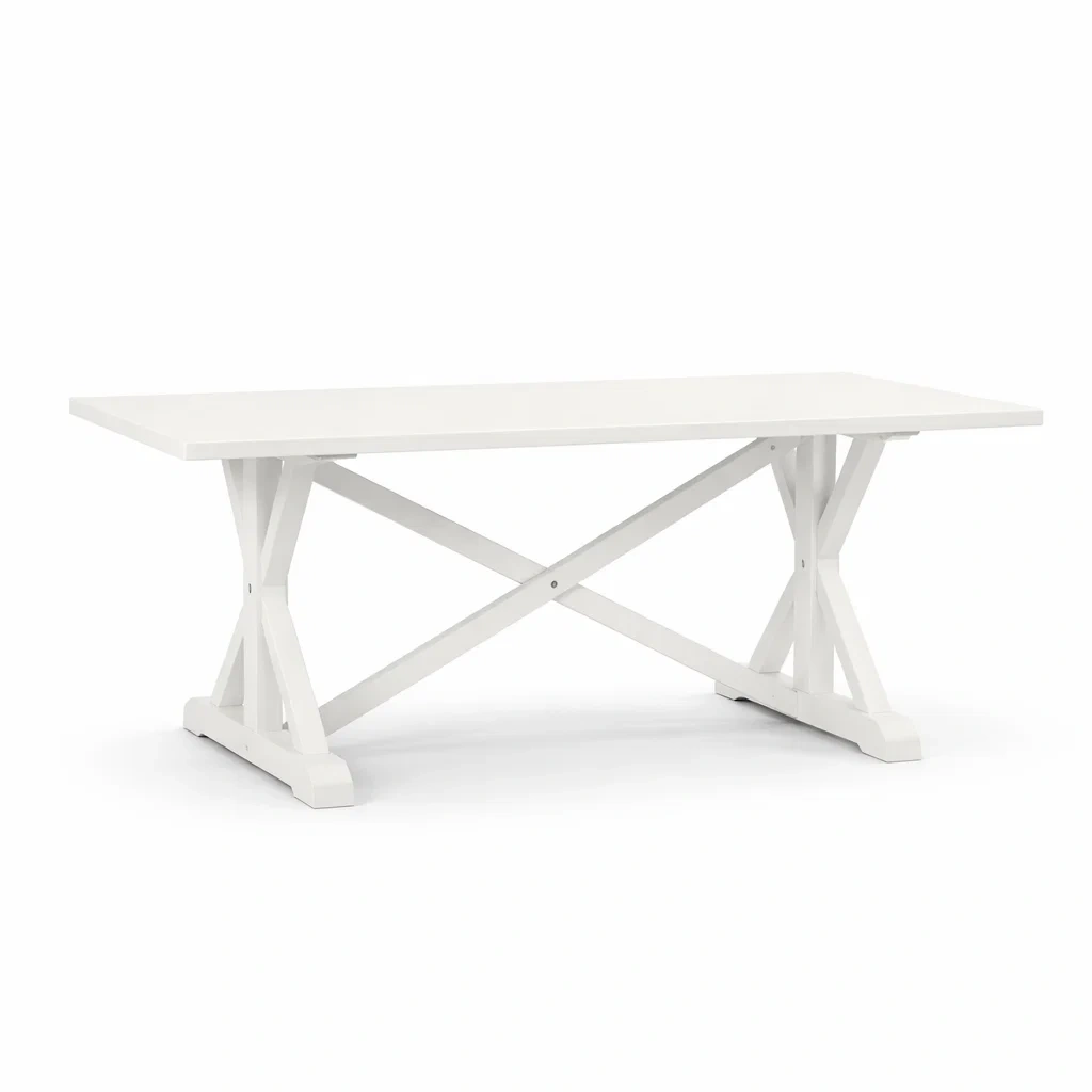 Table à manger rectangulaire en bois blanc-PURE DRE AMSP ACE