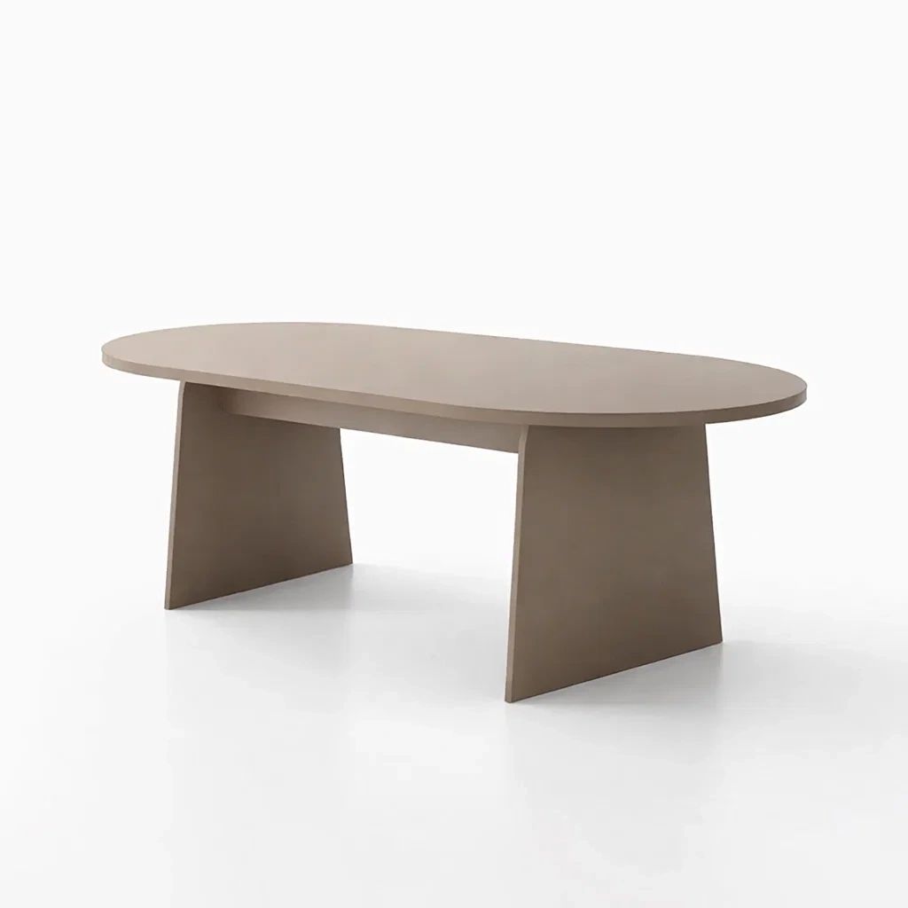 Table à manger ovale en mdf brun-PURE DRE AMSP ACE