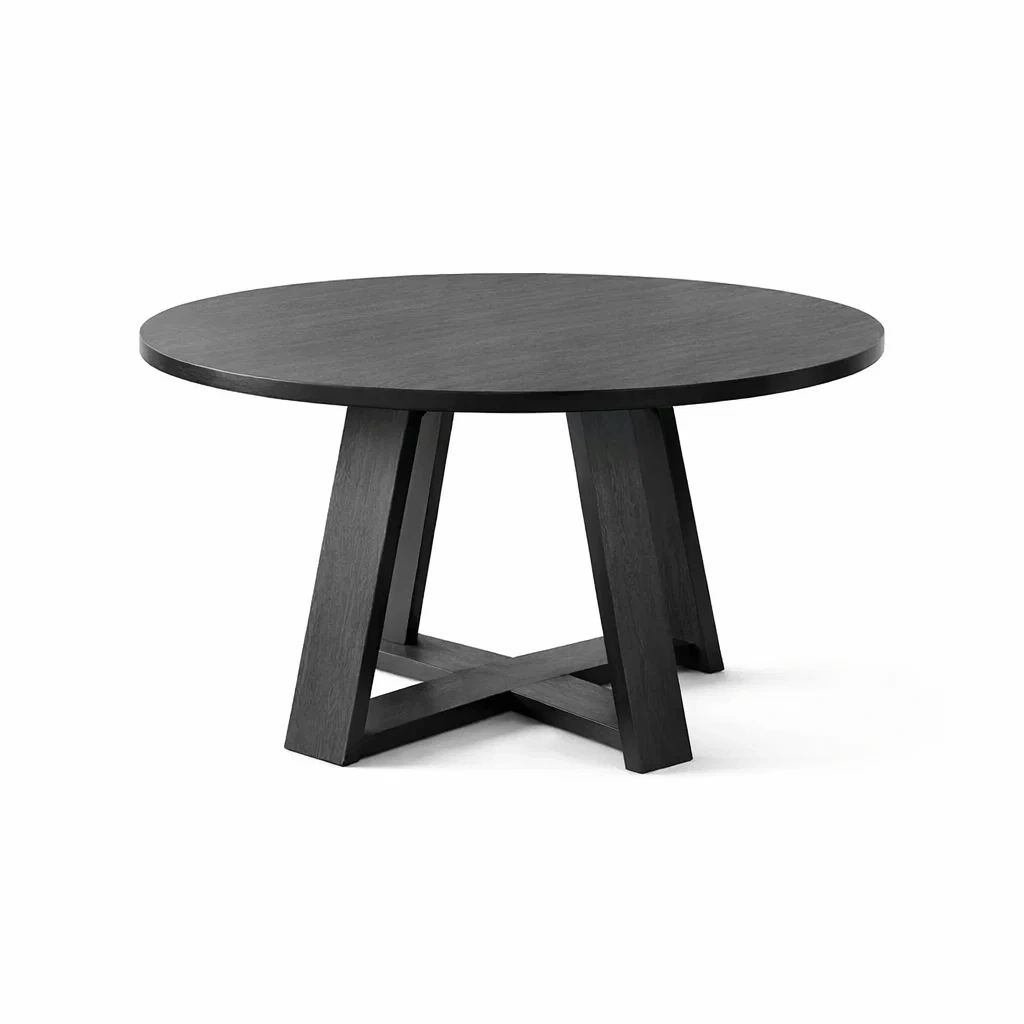 Table à manger ronde en bois noir-PURE DRE AMSP ACE