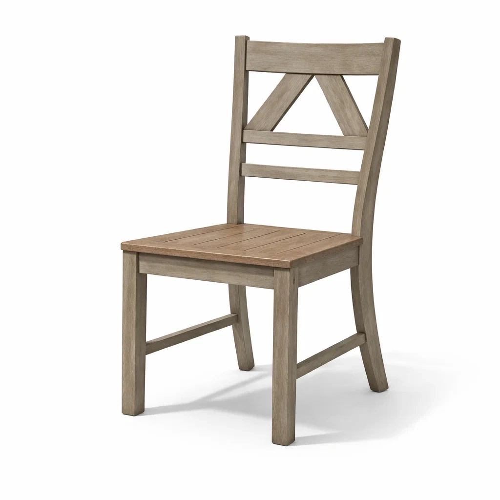 Chaises de salle à manger en bois massif brun clair-Purenest Living