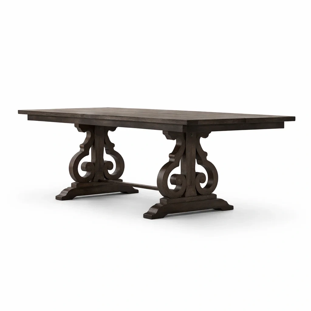 Table à manger en bois massif brun-Purenest Living
