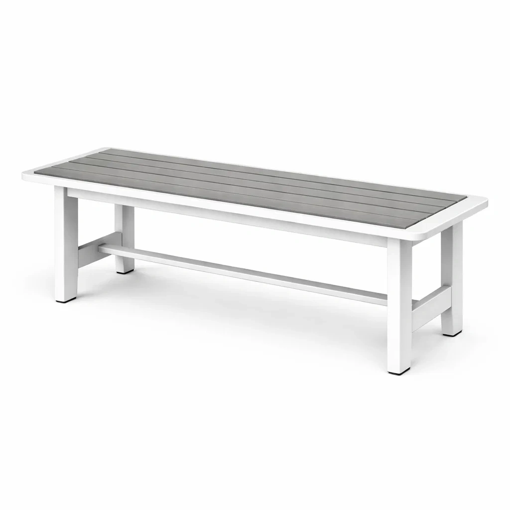Banc extérieur en aluminium et bois composite 180 x 35 x 45 cm-DREAM SANCTUA RYHOME