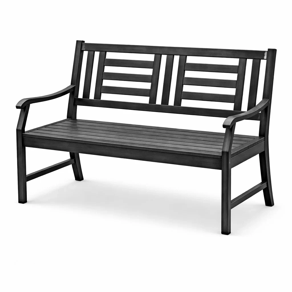 Banc de jardin en aluminium noir 120 x 60 x 85 cm-DREAM SANCTUA RYHOME