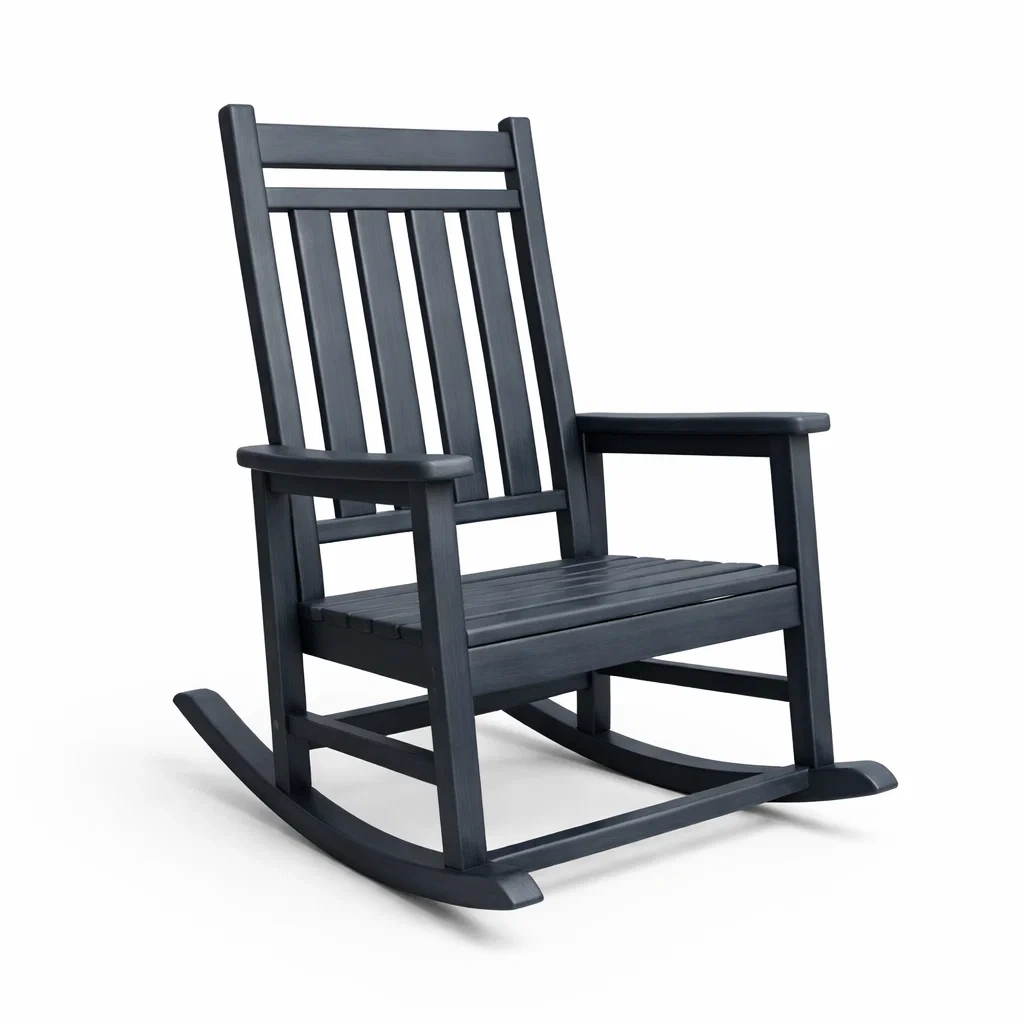 Fauteuil à bascule en bois noir-DREAM SANCTUA RYHOME