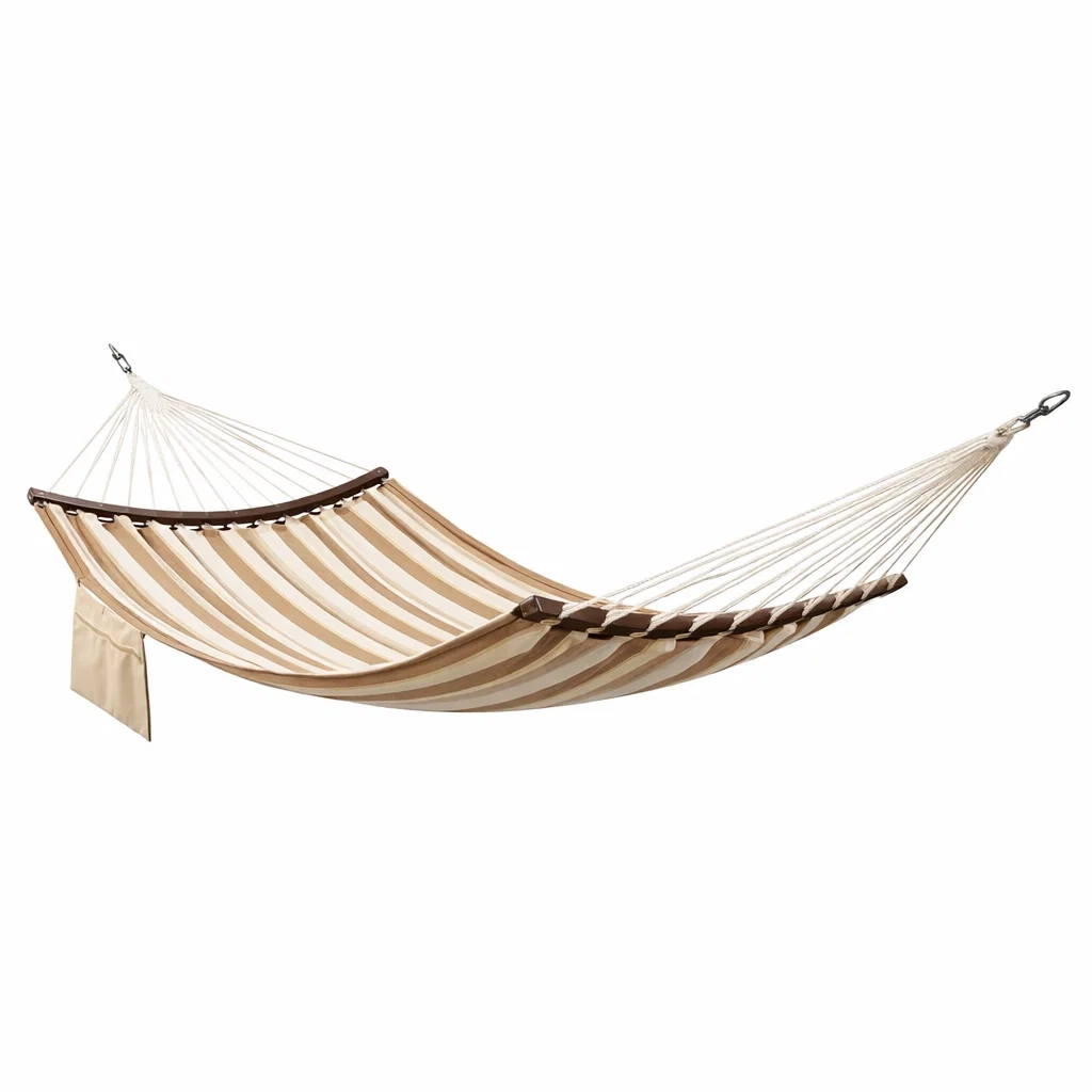 Hamac en coton rayé beige 200 x 150 cm-DREAM SANCTUA RYHOME