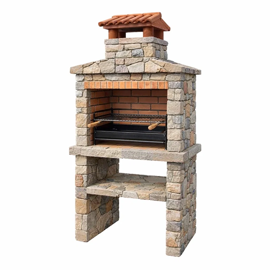 Barbecue en pierre naturelle avec tuiles en céramique-urbanvi besretreat