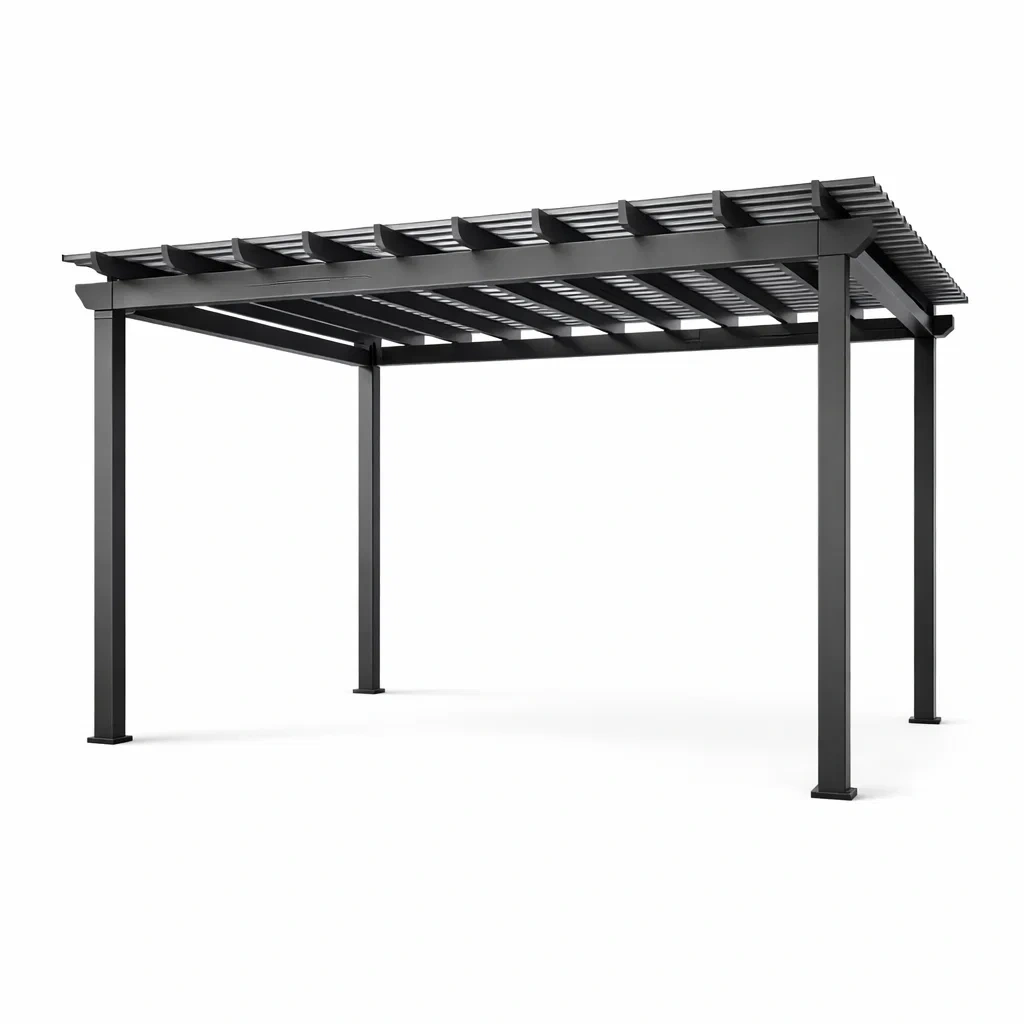 Pergola de jardin en aluminium noir-urbanvi besretreat