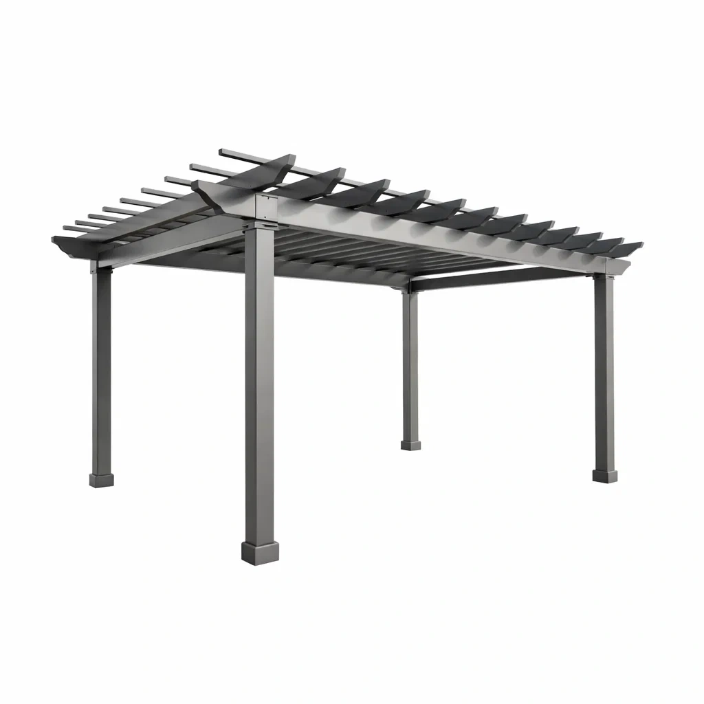 Pergola en aluminium gris 400 x 300 x 230 cm-urbanvi besretreat