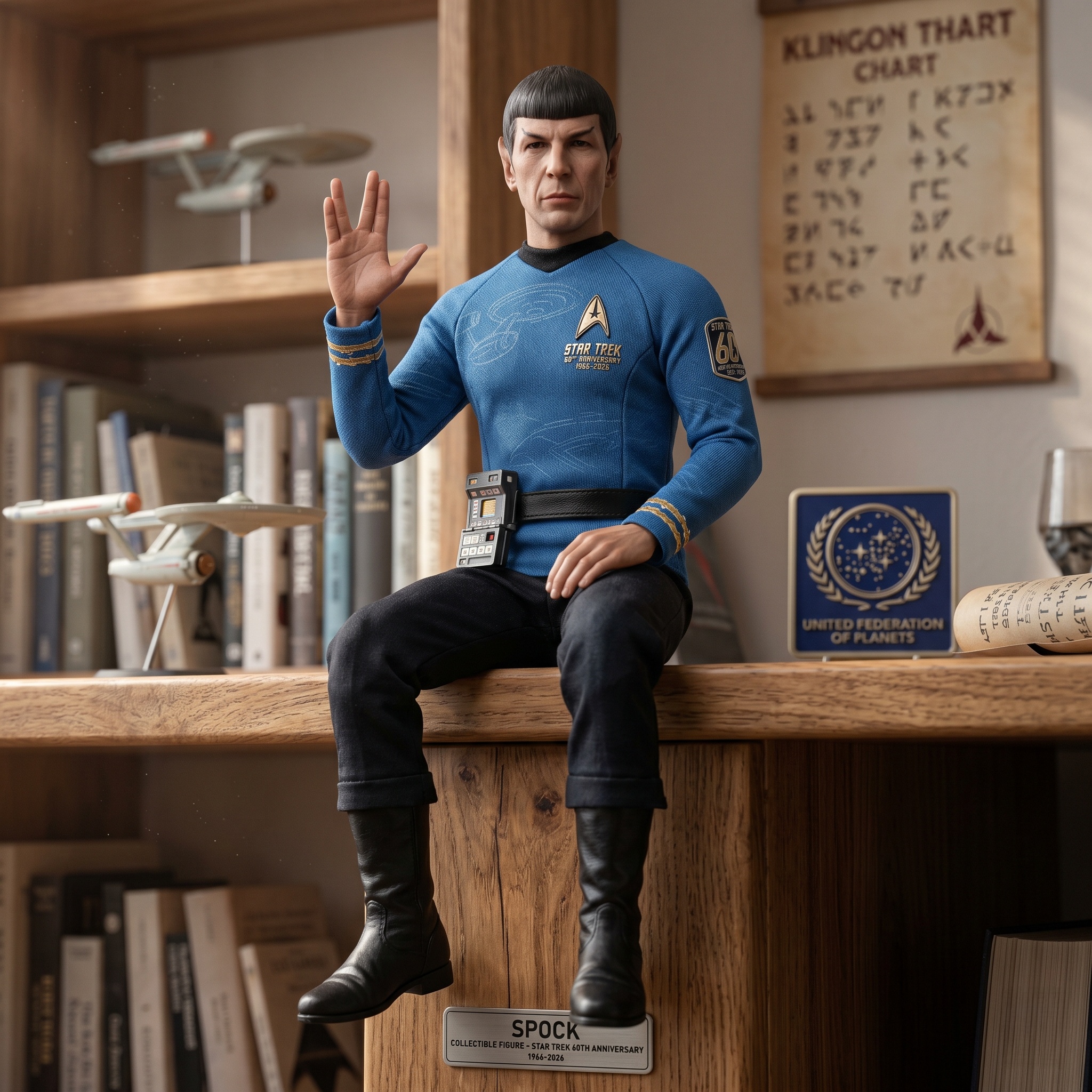 Star Trek 60th Anniversary “Captain & Spock” Shelf Collectible Set