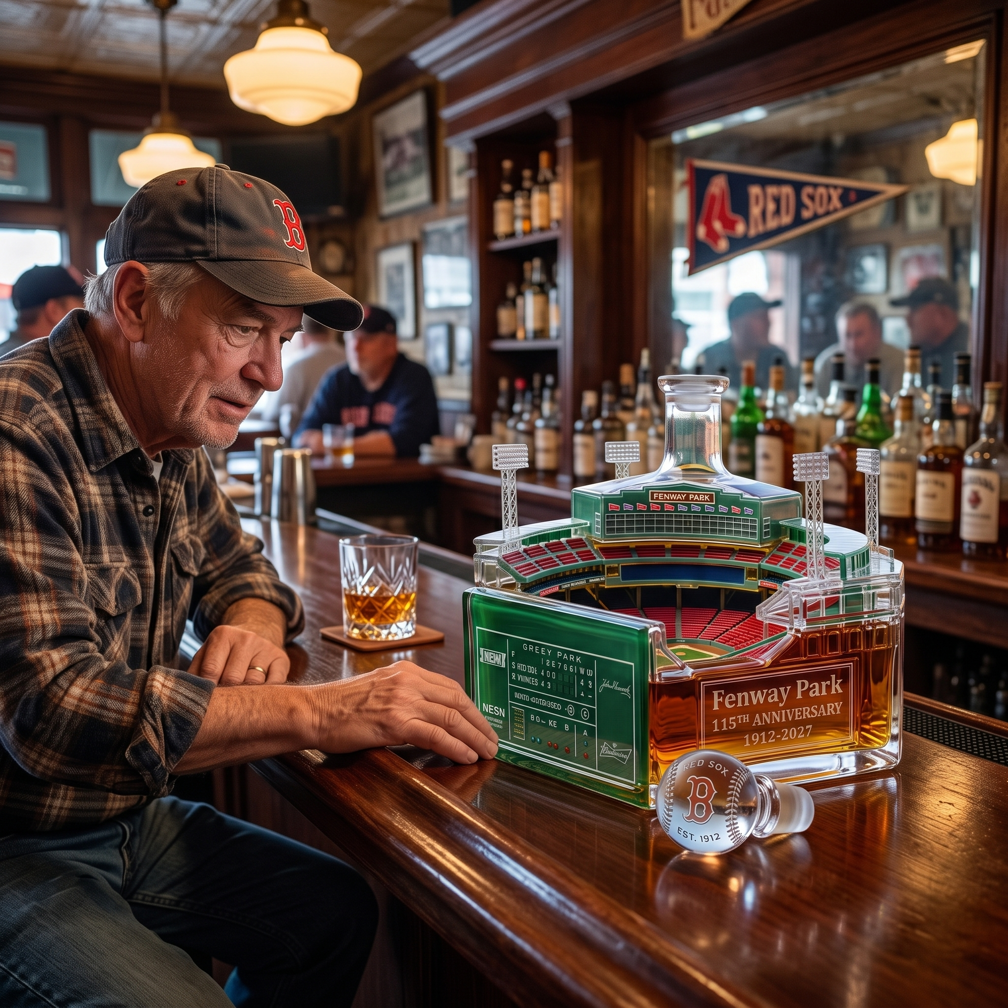 Fenway Park 115th Anniversary Commemorative Whiskey Bottle