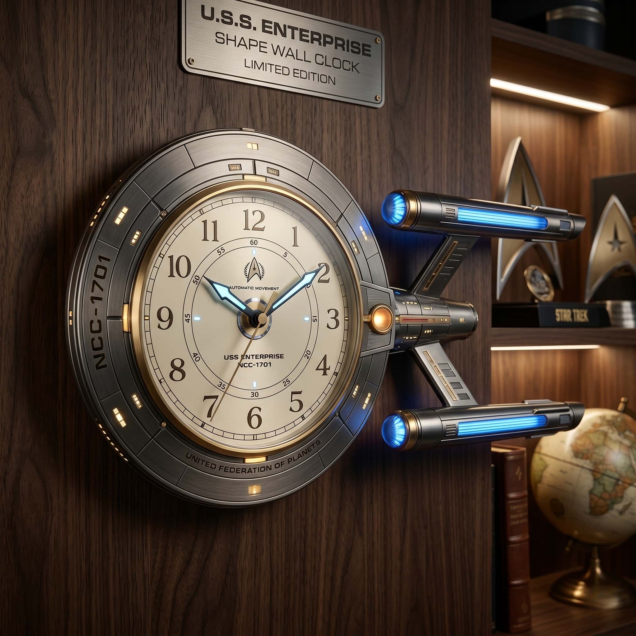 U.S.S. Enterprise NCC-1701 Limited Edition Wall Clock