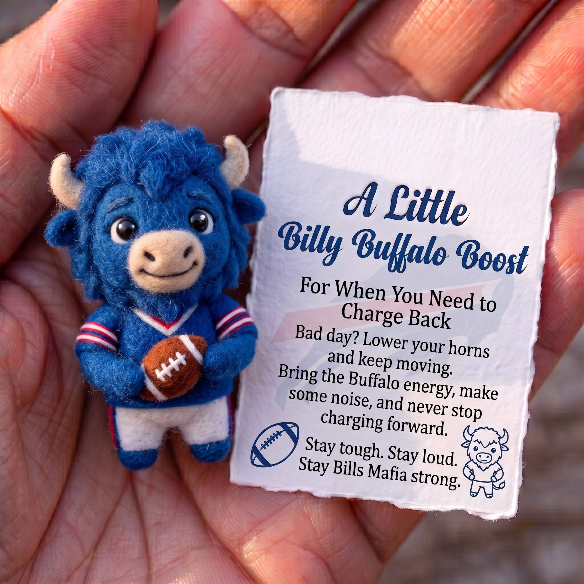 Billy Buffalo Felt Pocket Hug Set
