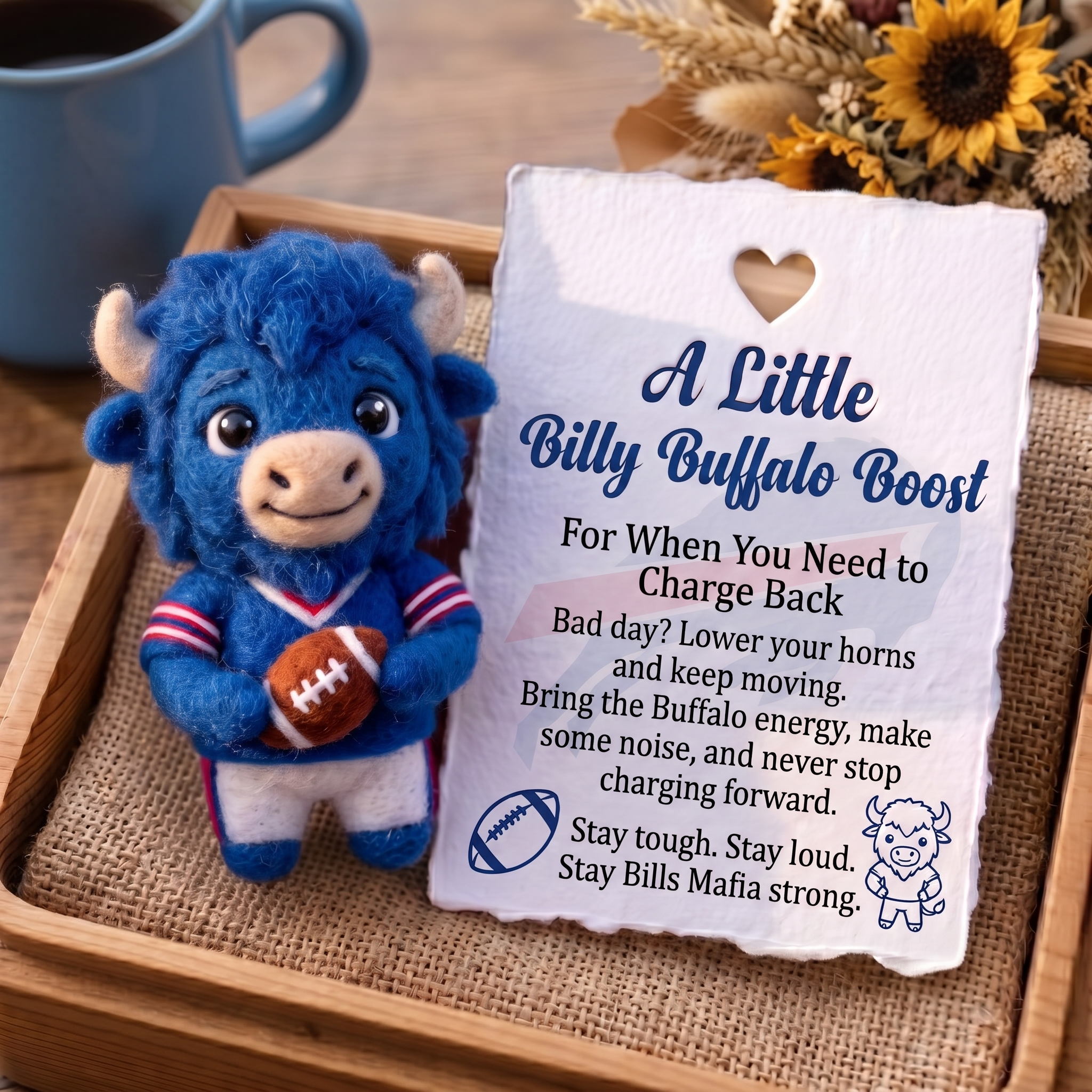 Billy Buffalo Felt Pocket Hug Set