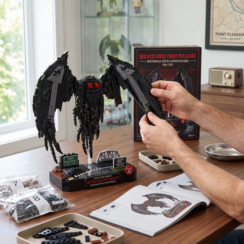 Mothman Red Eyes Over Point Pleasant — 60th Anniversary Collector Building Set