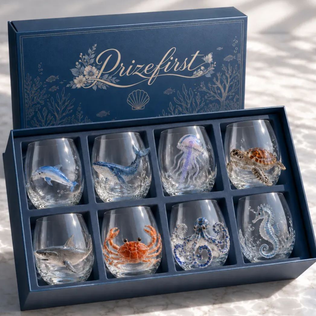🌊 3D Ocean Animal Artisan Glassware Collection