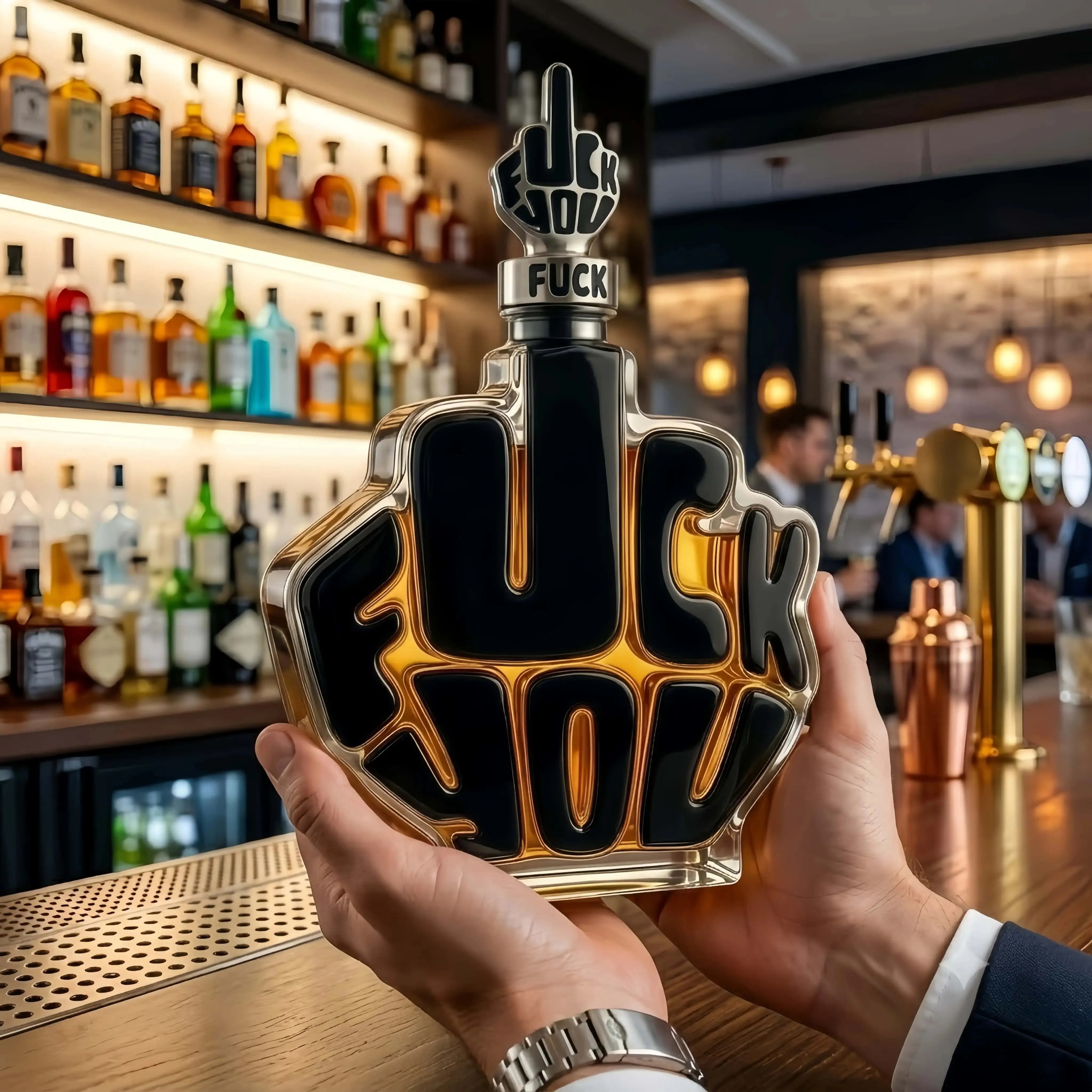 Novelty Middle Finger Whiskey Decanter Set